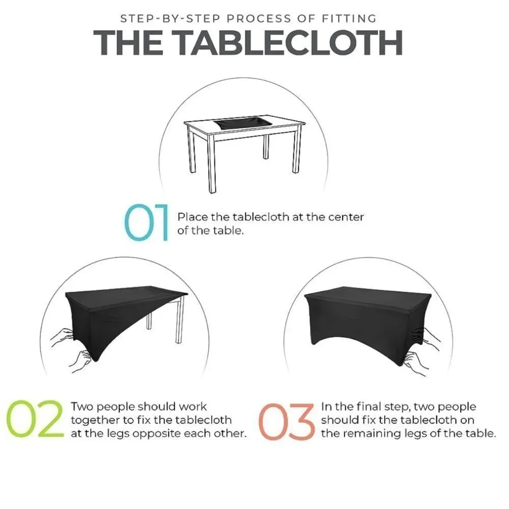 10' Lavender Stretch Table Cover for 6' tables